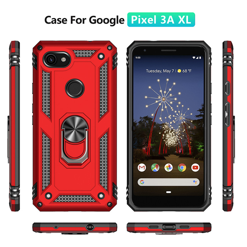 适用谷歌pixel3A手机壳硅胶Google pixel3aXL全包保护套PIXEL3A防摔硬壳pixel3axl商务男款pixel支架带磁吸外 - 图3