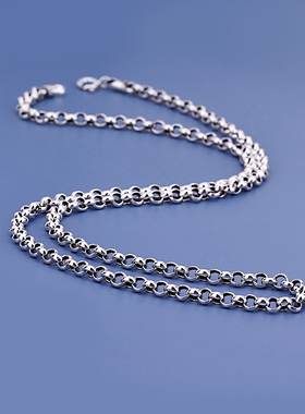 s925泰银珍珠项链男女情侣中性风