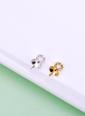 s925伞形水晶吊针手工diy材料
