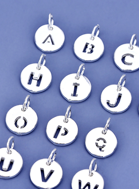 26个字母圆牌情侣闺蜜diy配件