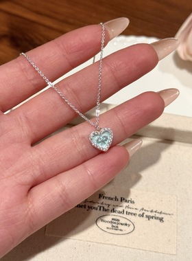 韩式爱心项链时尚轻奢百搭心形吊坠锁骨链女简约小巧精致小众项链