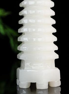 天然玉石白玉文昌大厦9楼13楼客厅办公室玉雕书房玉饰吉祥礼品