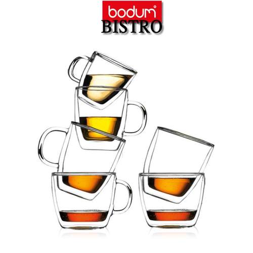 bodum波顿BISTRO高硼硅创意耐冷热双层防烫咖啡果汁奶茶玻璃水杯 - 图1