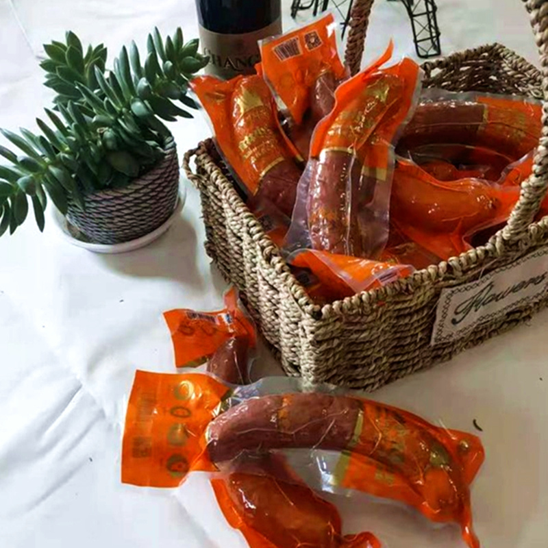 佳木斯食林小女孩肠瘦肉肠单只装东北特产香肠即食精肉肠 - 图0