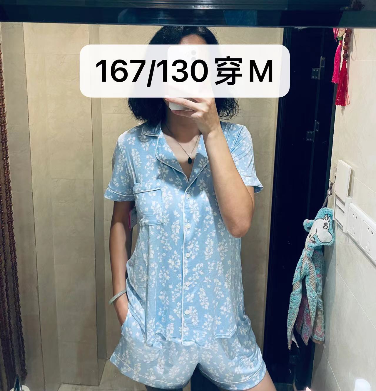 出口美国2023新款轻奢ks成人女士睡衣家居服短袖短裤莫代尔柔软滑 - 图1