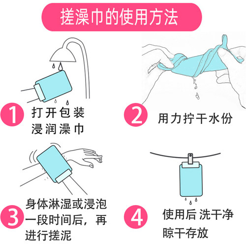 儿童搓澡巾手套型宝宝洗澡棉婴儿搓澡神器搓泥搓灰无痛浴擦海绵擦 - 图1