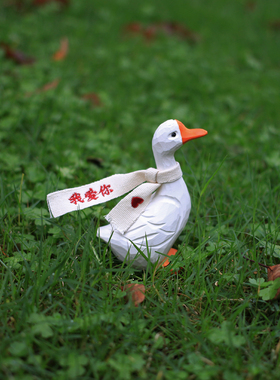 木雕祈福学生创意摆件逢考必过鸭