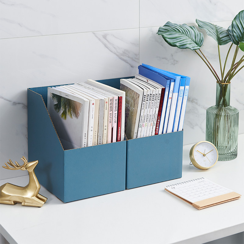 北欧风大理石桌面纸质收纳盒寝室整理盒学生书桌ins文件框书立架,淘宝优惠券,粉丝福利购,淘宝优惠卷