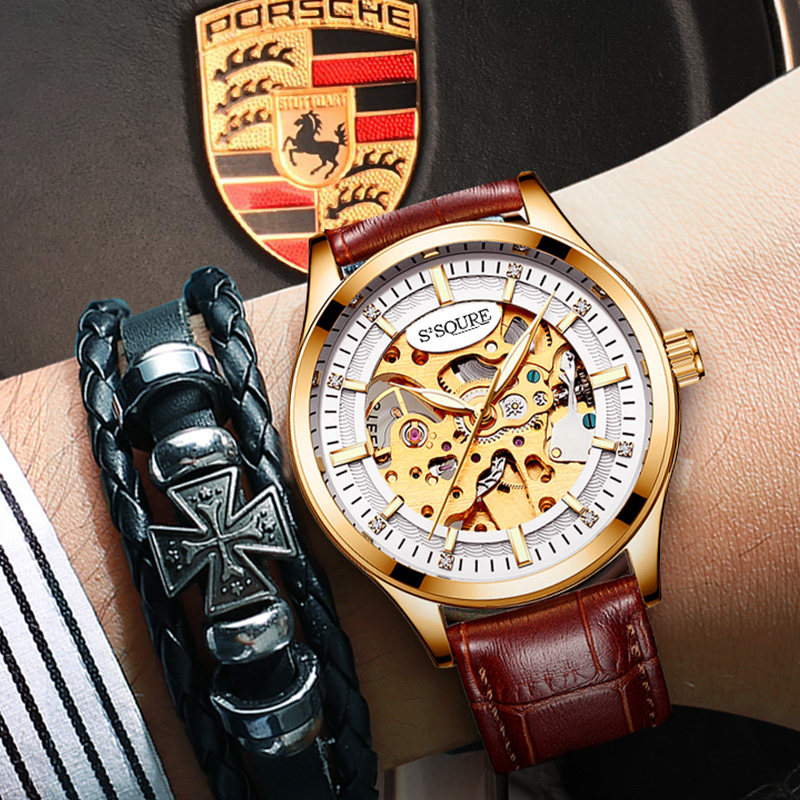 时加达男十大全自动潮流炫酷机械表 时加达国产腕表