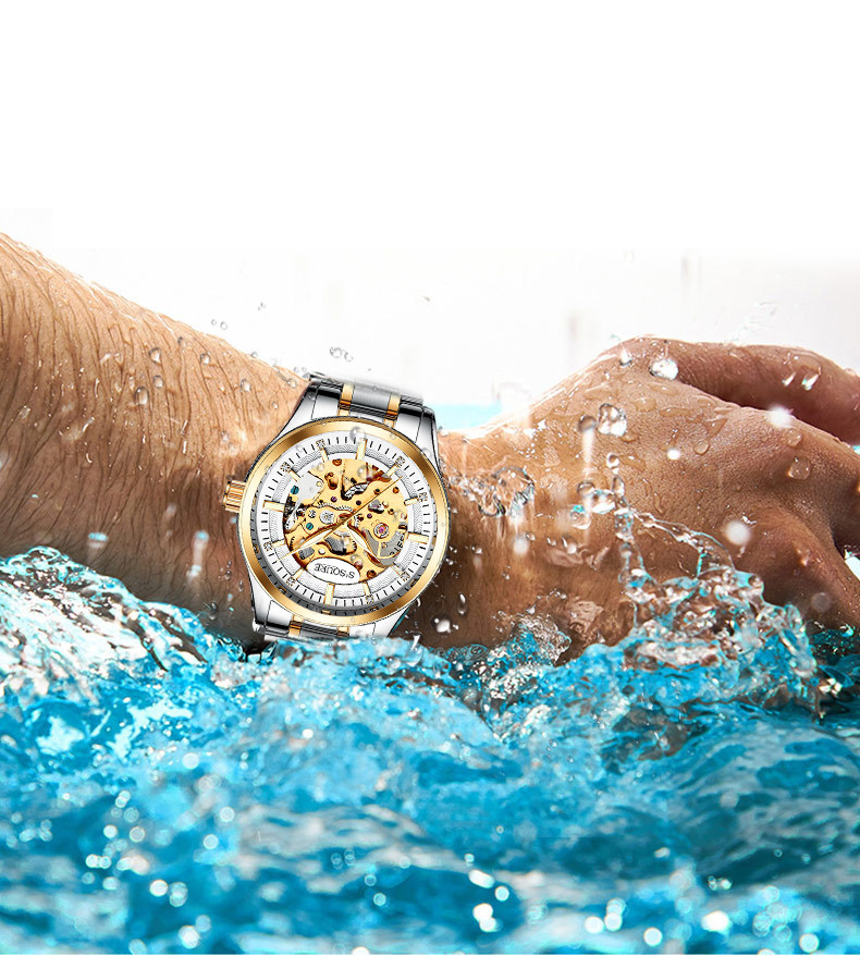 时加达男十大全自动潮流炫酷机械表 时加达国产腕表