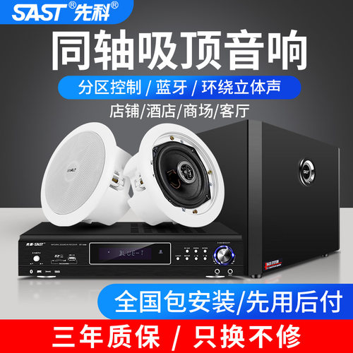 先科吸顶式5.1家庭影院音响套装电视家用客厅吊顶音箱环绕嵌入式 - 图0