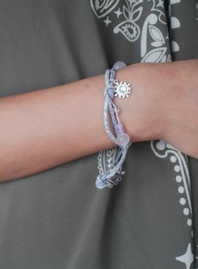 【Lunami 夜深见月】繁花胶囊系列蕾丝编织手绳 薰衣草