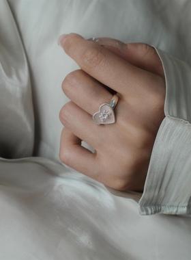 【Lunami 夜深见月】春日宴会系列春日粉贝爱心戒指