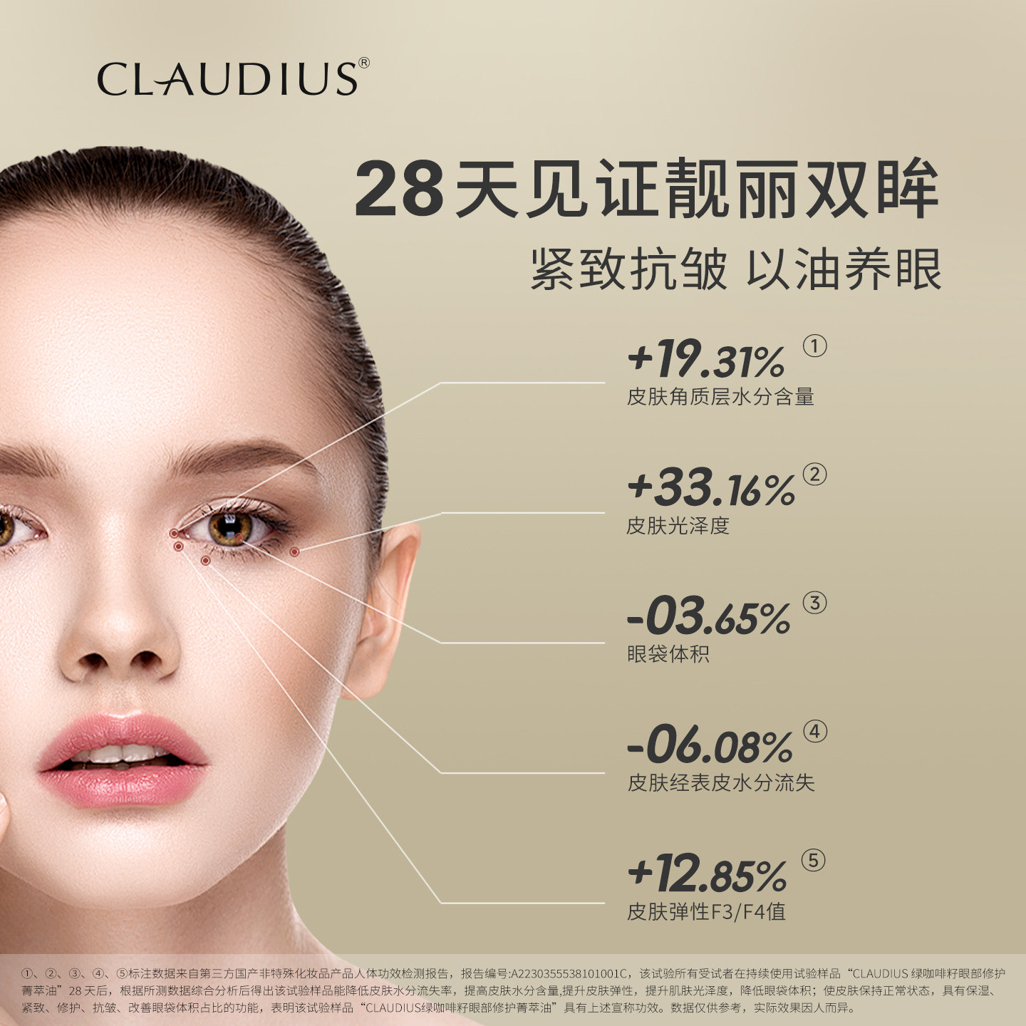 CLAUDIUS/珂洛帝斯咖啡籽眼部精华油精油紧致抗皱修护眼周肌肤,淘宝优惠券,粉丝福利购,淘宝优惠卷
