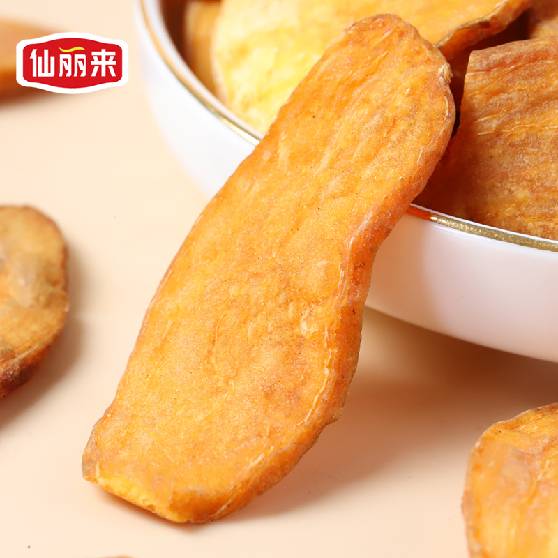 Non-fried farmhouse sweet potato slices, fresh-cut sweet potato slices, original crispy dried sweet potatoes, dried sweet potatoes, slightly hard texture