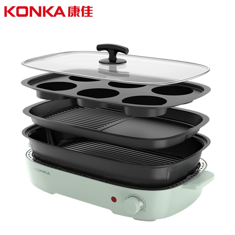 康佳家用烧烤无烟电烤鱼肉盘电烤炉 康佳宝杰烤串机/电烤炉