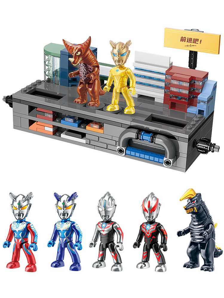 启蒙奥特曼英雄对决擂台赛罗积木 未出动漫建构/拼插积木