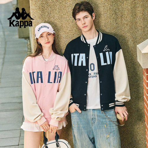 kappa卡帕背靠背夹克外套女秋季新款美式休闲运动棒球服男款上衣 - 图1