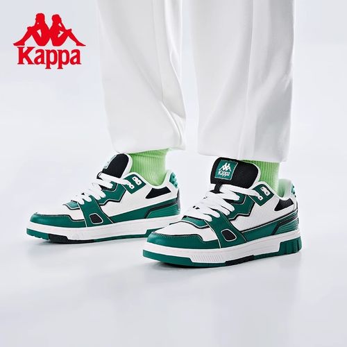 Kappa卡帕滑板鞋2025新款情侣男女休闲板鞋皮面运动鞋时尚小白鞋 - 图2