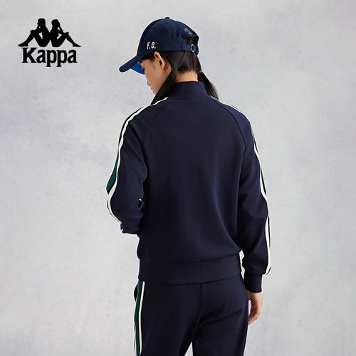 Kappa卡帕背靠背新款春秋针织开衫长袖卫衣运动外套休闲夹克女款 - 图2