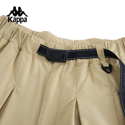 Kappa卡帕背靠背2024新款防晒运动长裤休闲阔腿裤直筒工装裤女裤 - 图0