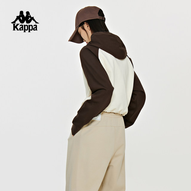 Kappa Women's Hooded Retro Contrast Color Waistshirt