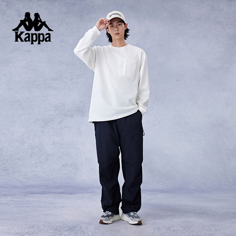 Kappa卡帕背靠背新款运动长裤防晒裤潮流伞兵裤宽松直筒工装裤男,淘宝优惠券,粉丝福利购,淘宝优惠卷