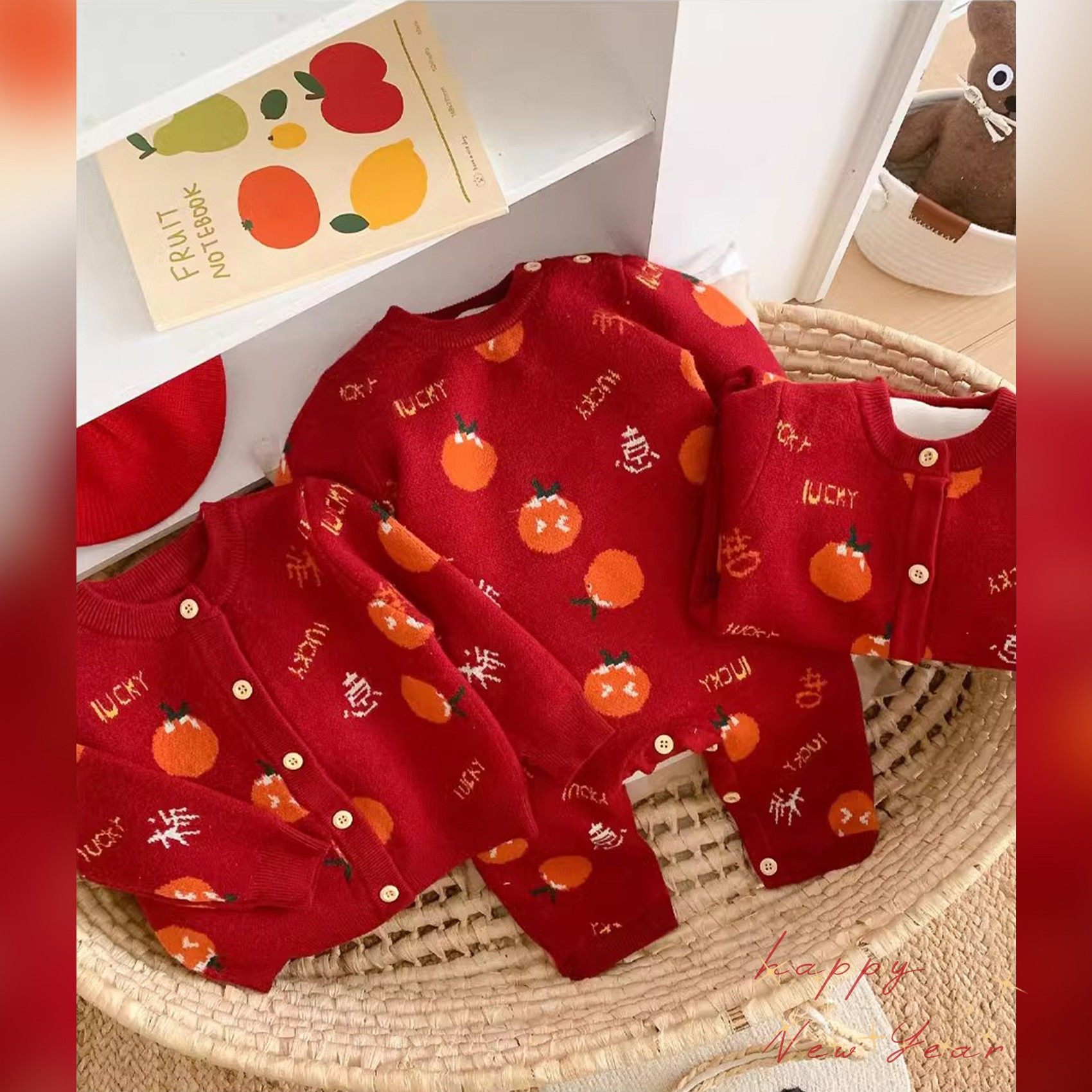 小月龄宝宝拜年服儿童过年毛衣套装红色喜庆冬季保暖分体婴儿衣服,淘宝优惠券,粉丝福利购,淘宝优惠卷