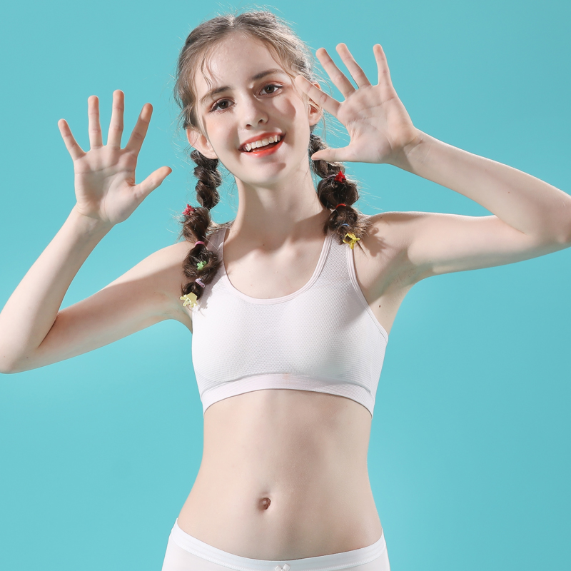 Modal adolescent development light underwear junior high school girls strapless vest girls sports bra summer