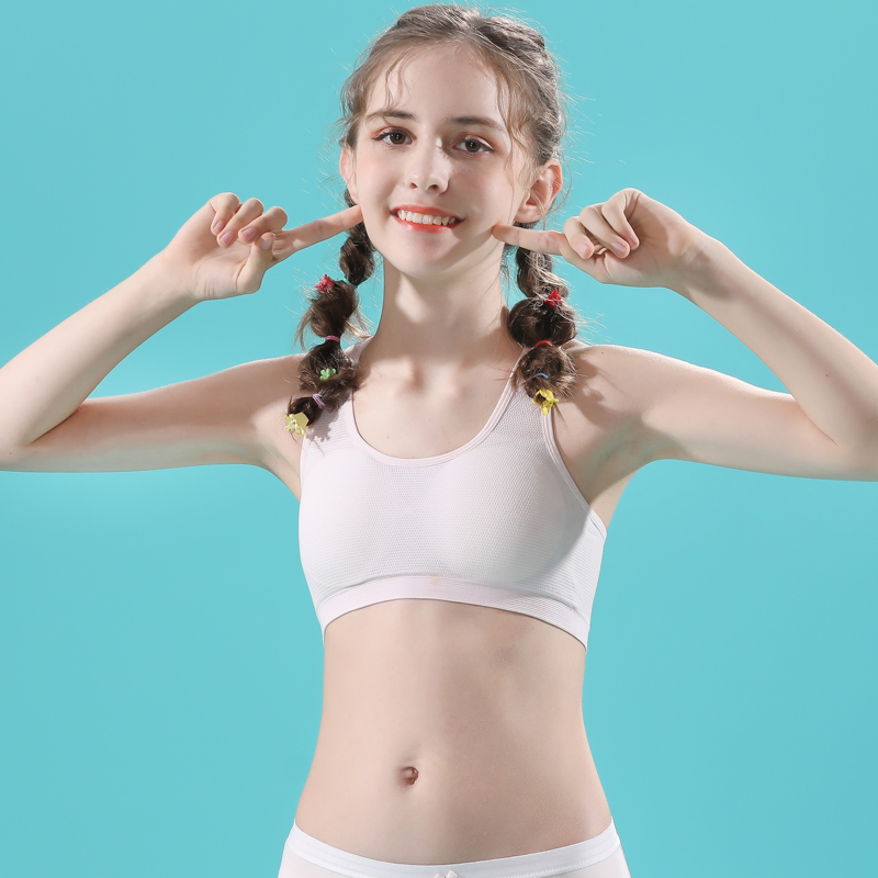 Modal adolescent development light underwear junior high school girls strapless vest girls sports bra summer