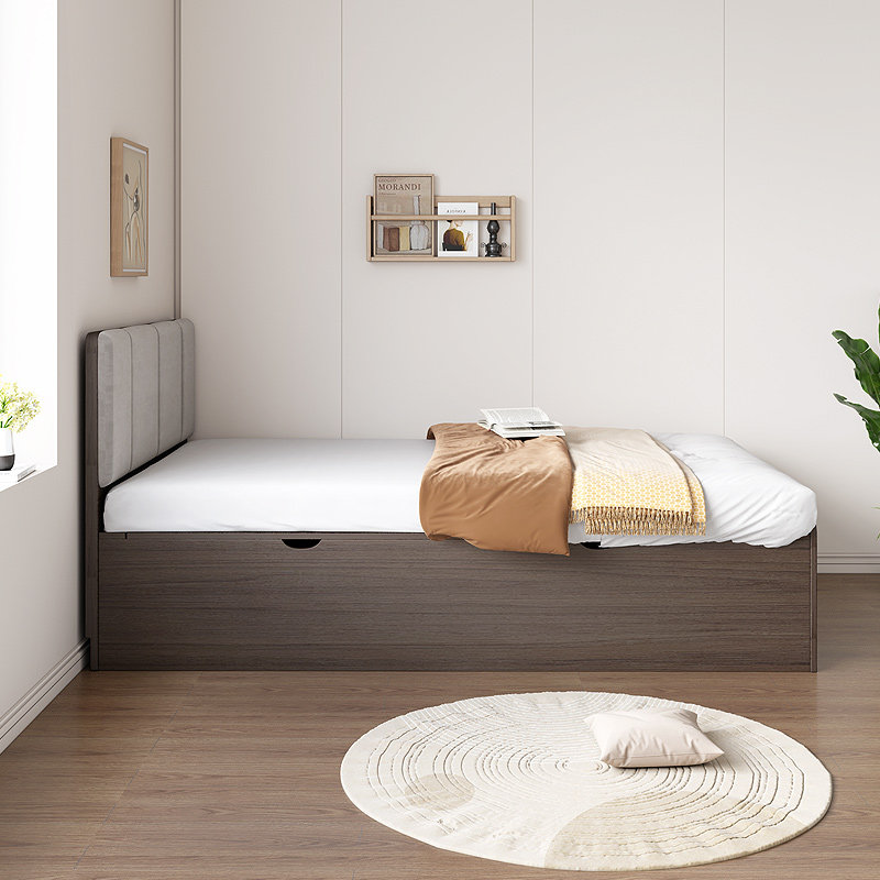 柯诺适家 单人床1米1.2米侧翻床小户型家用软靠储物北欧风儿童床,淘宝优惠券,粉丝福利购,淘宝优惠卷