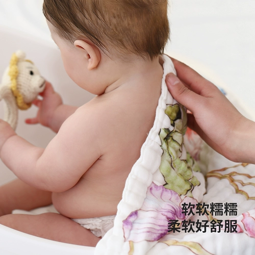 宇宙森林 Детское хлопковое банное полотенце, марлевое одеяло для новорожденных