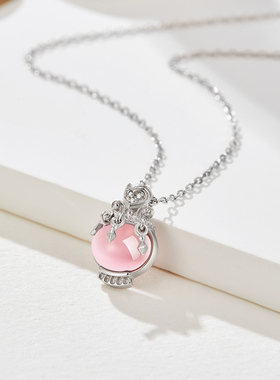 SD钻石香水瓶猫眼石项链