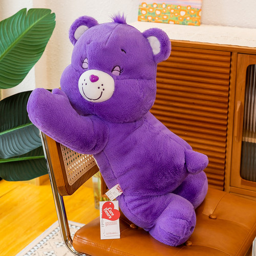 正版爱心小熊carebears彩虹熊大号睡觉抱枕毛绒玩具男女生日礼物-图3