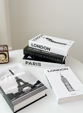 现代假书摆件北欧轻奢仿真书装饰