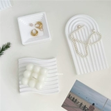 Ins nordic стиль гипсовой волновой лоток дома украшения