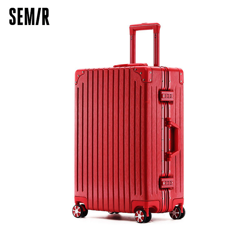 森马新娘女小大红色结婚陪嫁拉杆箱 森马大熊旅行箱