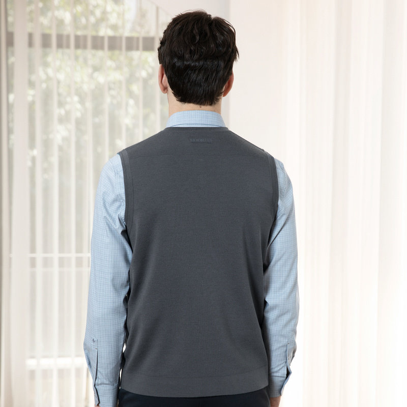 VICUTU威可多男士毛背心秋季舒适亲肤打底衫商务通勤百搭针织衫,淘宝优惠券,粉丝福利购,淘宝优惠卷