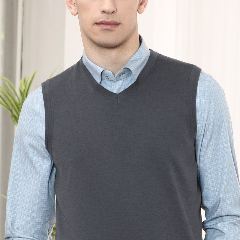 VICUTU威可多男士毛背心秋季舒适亲肤打底衫商务通勤百搭针织衫,淘宝优惠券,粉丝福利购,淘宝优惠卷