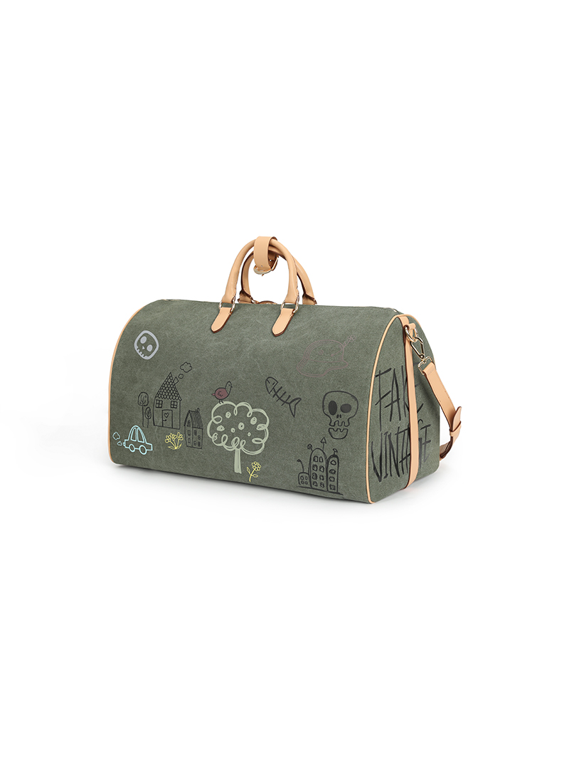 FakeVintage GraffitiBag 1.0 战争与和平涂鸦手提帆布户外旅行包 - 图3
