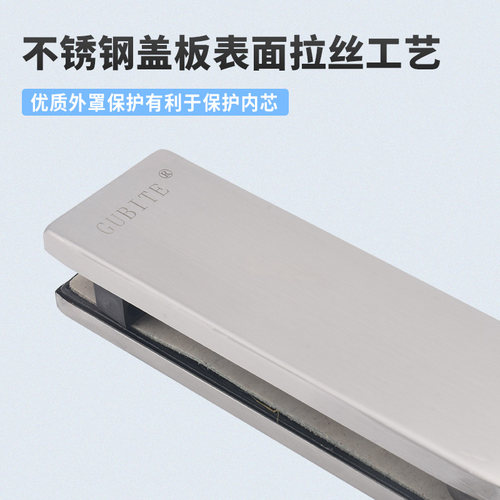 无框钢化玻璃门上下小门夹一字夹顶夹地弹簧门配件墙夹曲夹直角夹 - 图2