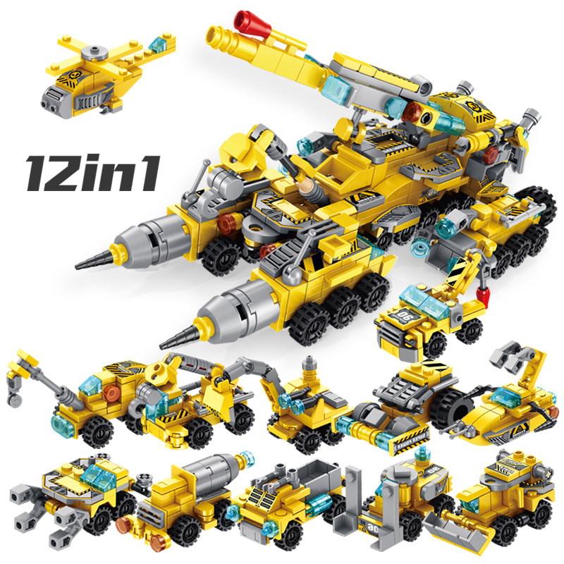 潘洛斯挖掘机儿童益智乐高益智玩具 panlosbrick潘洛斯旗舰建构/拼插积木