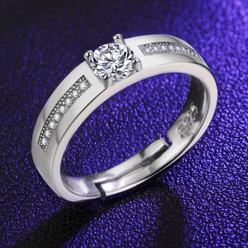 奢华男女一对求婚戒指假仿真钻戒 筱艳饰品戒指/指环