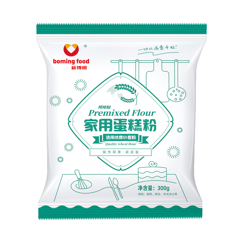 蛋糕预拌粉家用300g电饭煲烘焙自发小麦面粉新博明蛋糕粉专用粉-图3