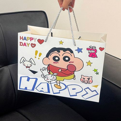 蜡笔小新礼盒礼袋套装可围巾笔袋ins高颜值卡通可爱送礼礼物套装 - 图2