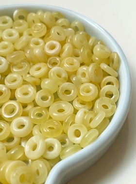 天然蜜蜡琥珀面包圈DIY手链 手串配件饰品甜甜圈隔片小卡环连接圈