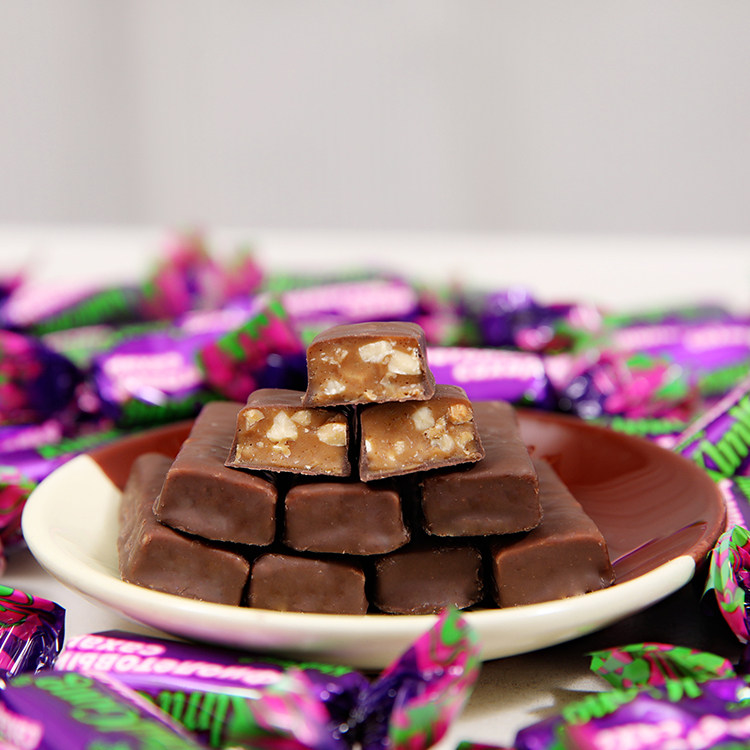 紫皮糖俄罗斯风味正品巧克力夹心花生酥糖果喜糖年货散装休闲零食,淘宝优惠券,粉丝福利购,淘宝优惠卷