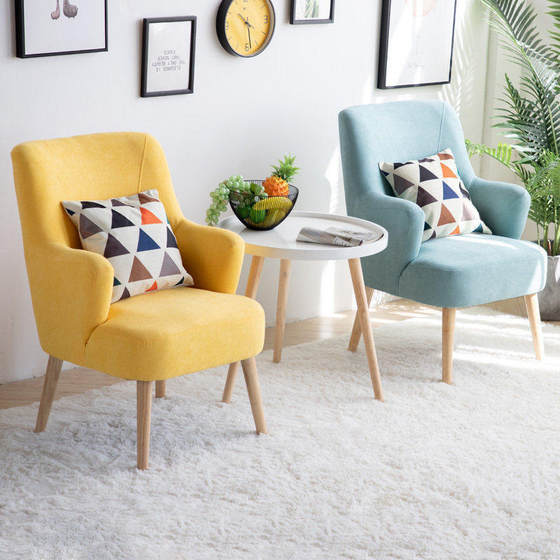 Nordic single sofa chair modern single simple lazy sofa leisure living room balcony bedroom small sofa creative