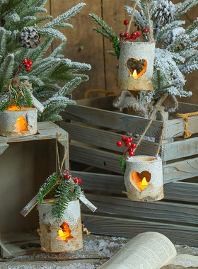 小夜灯麋鹿装饰摆件节日奶茶