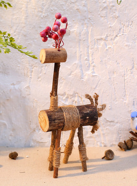 树枝装修木工手工制作网红装饰品